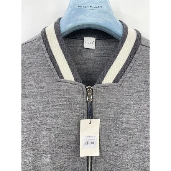 Eidos Napoli Trim Fit Heathered Wool Baseball Jacket (Slim Fit) NWT $595 (A4) - Picture 8 of 12